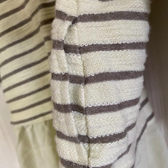 LOGO Lori Goldstein Womens Striped Boucle Gauze Hem 3/4 Sleeve Blouse Size Small - Picture 5 of 8